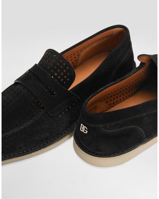 Dolce & Gabbana White Calfskin Loafers for men