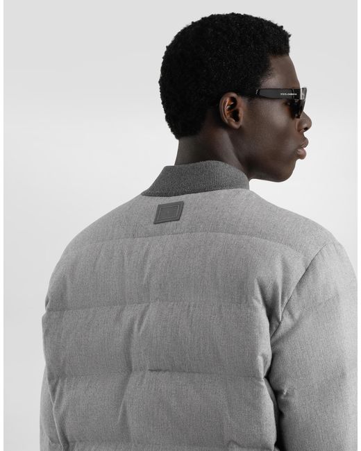 Dolce & Gabbana Wattierte Steppjacke in Gray für Herren