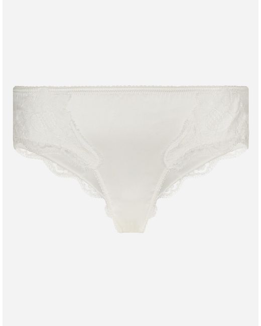 Dolce & Gabbana ショーツ サテン レース White