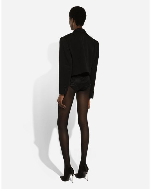 Dolce & Gabbana タキシードスペンサージャケット ウールギャバジン Black