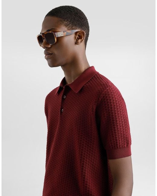 Dolce & Gabbana Cotton Polo-Shirt With Embroidered Logo for men