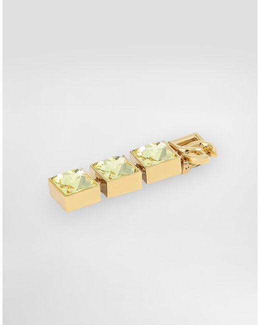 Dolce & Gabbana Metallic Logo-Plaque Earrings