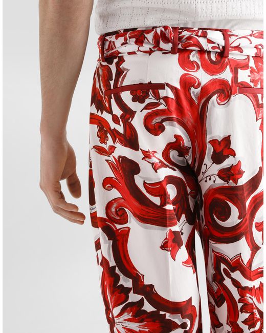 Dolce & Gabbana Red Pantalone for men