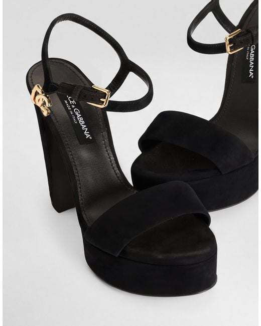 Dolce & Gabbana Black Sandalo Plt