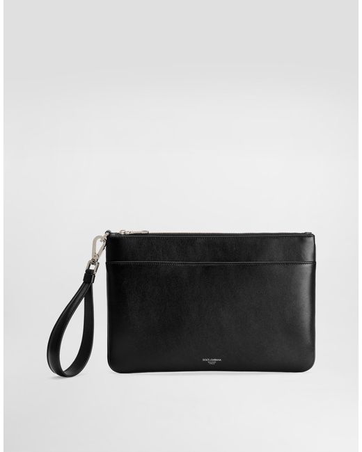 メンズ Dolce & Gabbana Calfskin Necessaire Black