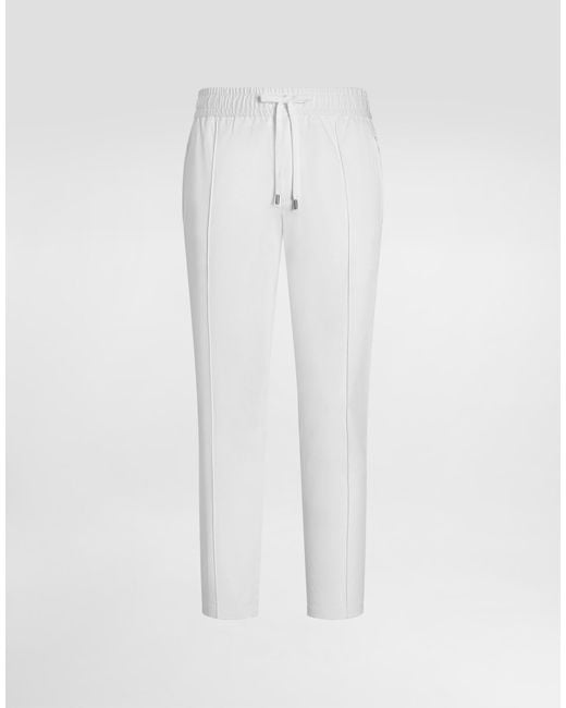 メンズ Dolce & Gabbana コットンギャバジン ジョギングパンツ White
