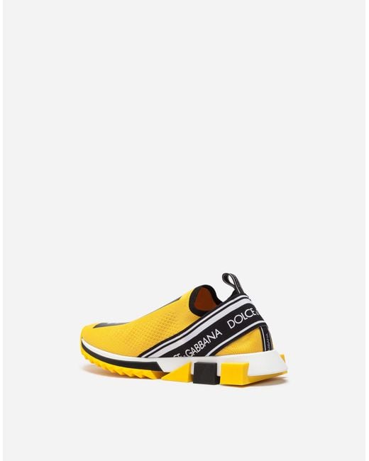 dolce and gabbana yellow and black sneakers