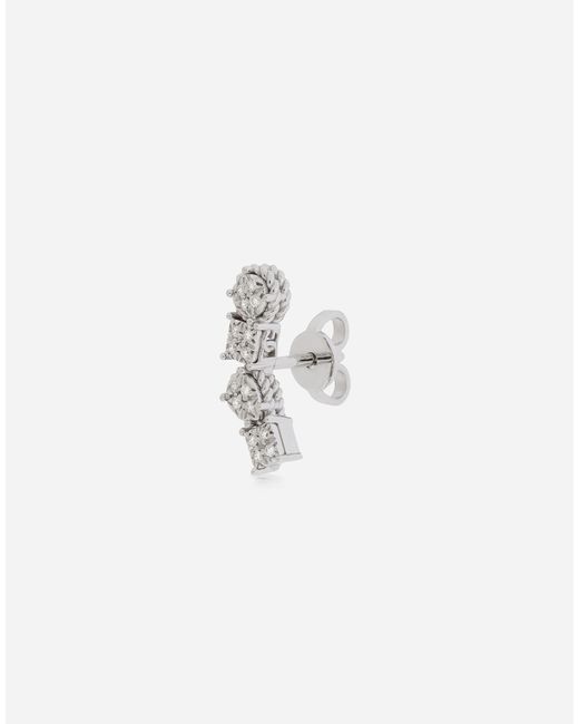 Dolce & Gabbana アンナ シングルイヤリング 18Kホワイトゴールド パヴェダイアモンド White