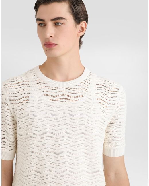 Cotton Pullover Dolce & Gabbana de hombre de color White