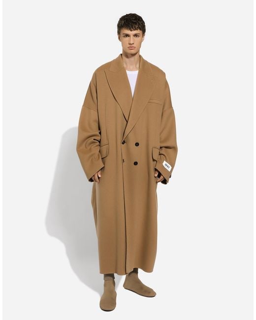 Dolce & Gabbana Natural Oversized Trench Coat for men