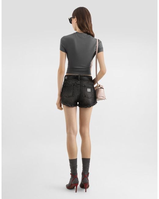 Dolce & Gabbana Pink Jersey T-Shirt With Print