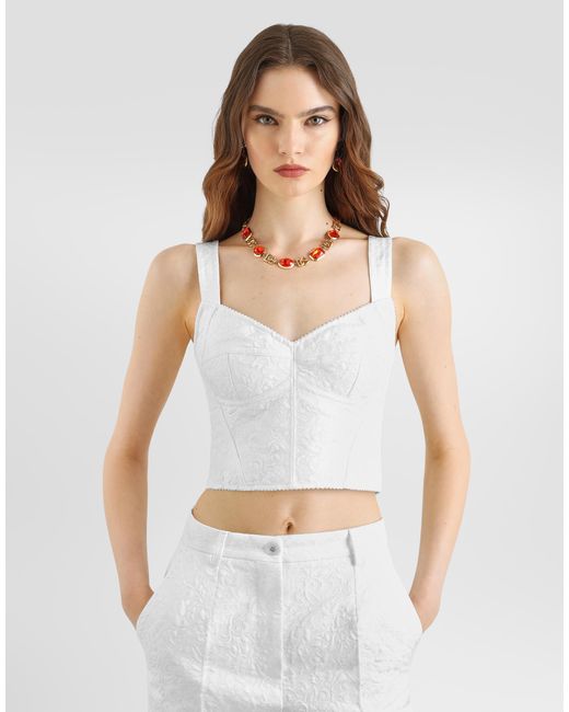 Dolce & Gabbana White Bustier
