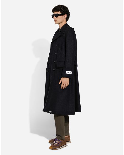 メンズ Dolce & Gabbana Double-Breasted Cashmere Pea Coat Black