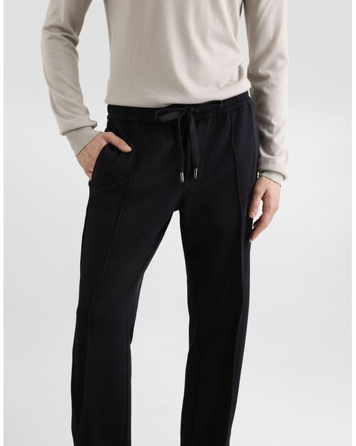 Dolce & Gabbana Black Jersey Jogging Trousers for men