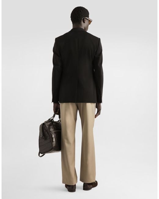 Dolce & Gabbana Black Single-Breasted Sicilia Light Jacket for men