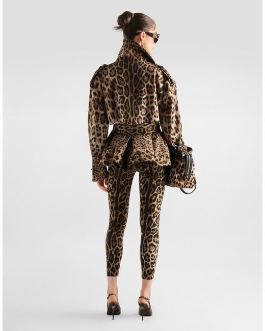 Dolce & Gabbana Multicolor Leo- Cotton Drill Jacket