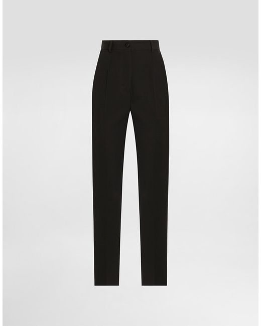 Dolce & Gabbana Black Tailored Woolen Tuxedo Pants