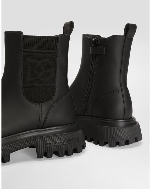 Dolce & Gabbana Black Calfskin Boots for men