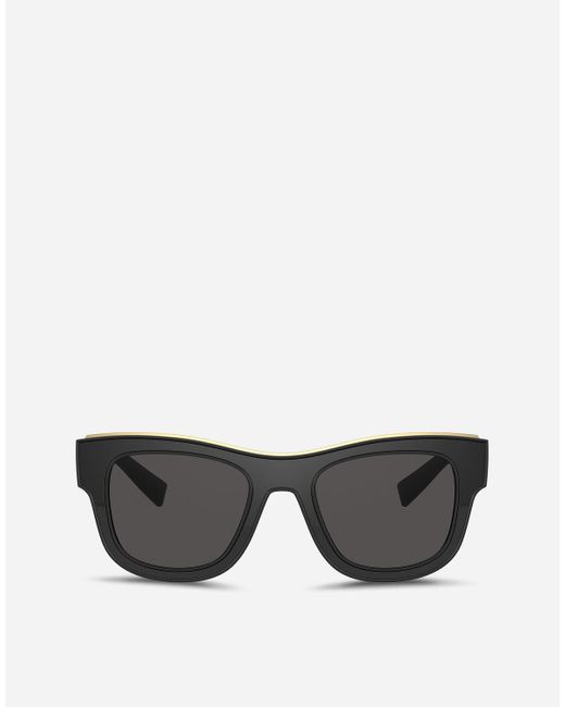 Dg Monogram Sunglasses di Dolce & Gabbana in Black da Uomo