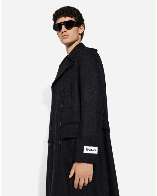 メンズ Dolce & Gabbana Double-Breasted Cashmere Pea Coat Black