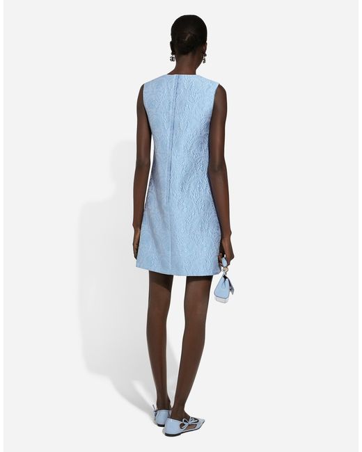 Abito Corto A Line di Dolce & Gabbana in Blue