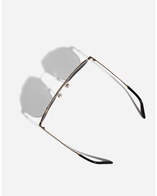 Dolce & Gabbana Gray Metal Classic Sunglasses for men