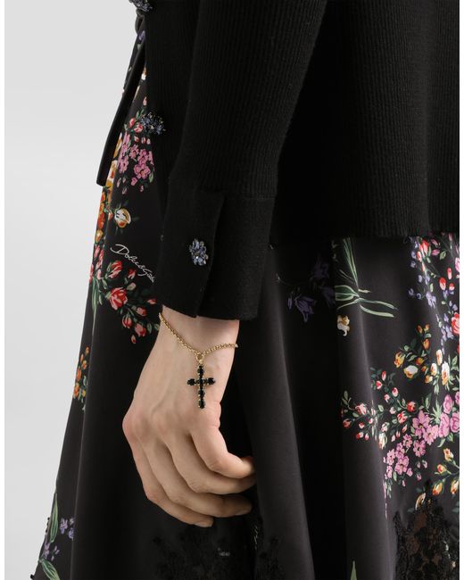 Dolce & Gabbana Black Ribbed Cardigan