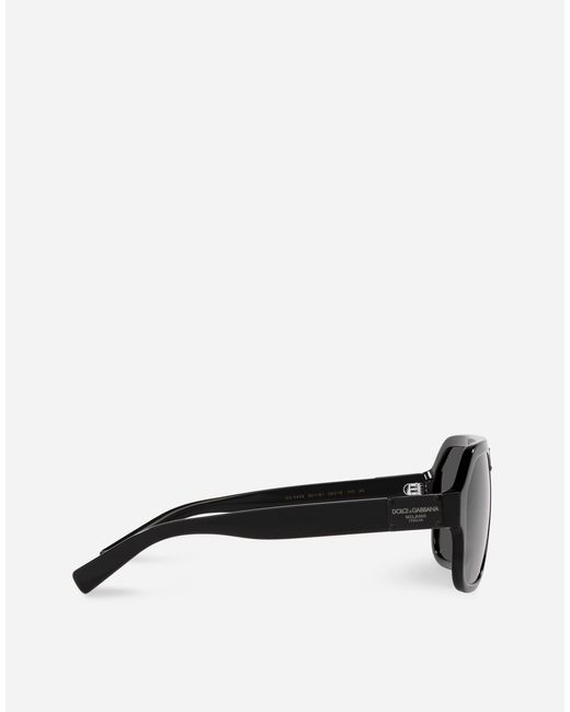 メンズ Dolce & Gabbana スクエアフレーム サングラス Black