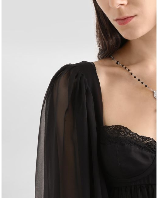 Dolce & Gabbana Black Chiffon Dress
