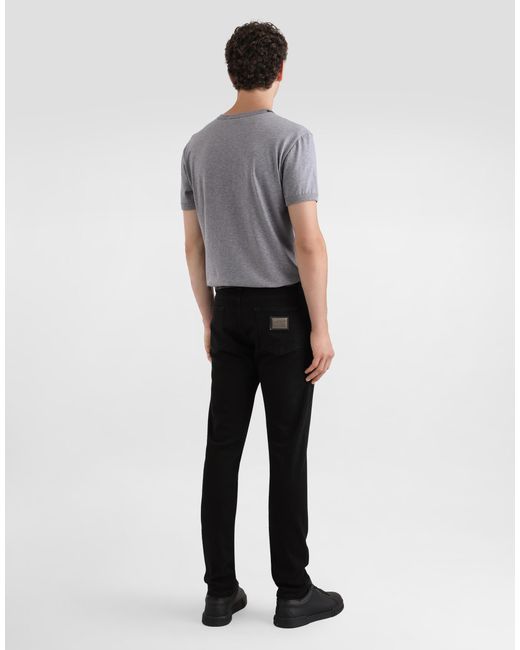 Dolce & Gabbana Gray "Bee And Crown" Embroidered T-Shirt for men