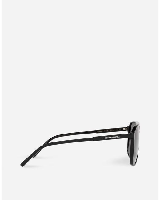 Dolce & Gabbana Gray Acetate Aviator Sunglasses for men