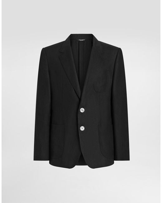 Giacca Monopetto Portofino di Dolce & Gabbana in Black da Uomo