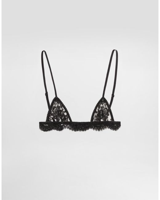 Dolce & Gabbana Black Micro Lace Bra