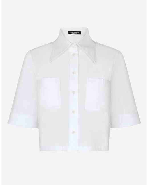 Dolce & Gabbana コットン クロップド シャツ White