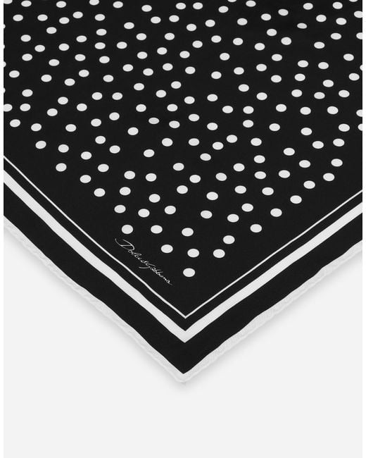 Dolce & Gabbana Black Foulard 70X70