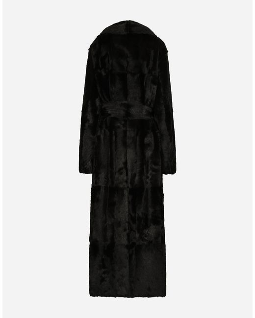 Dolce & Gabbana ゴートスキン コート Black