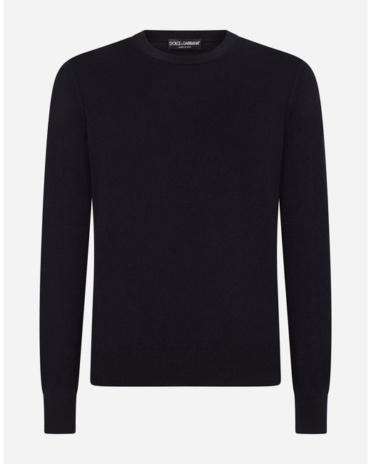 Dolce & Gabbana Blue Pull Girocollo for men