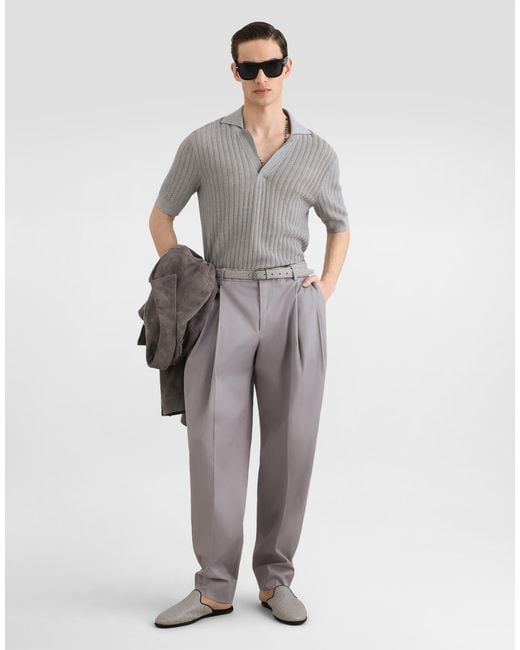 Dolce & Gabbana Gray Polo M/C for men