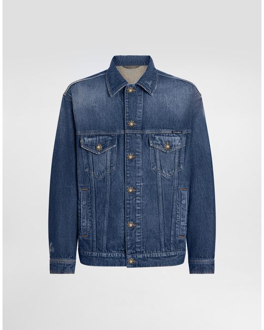メンズ Dolce & Gabbana コットン デニム ジャケット Blue