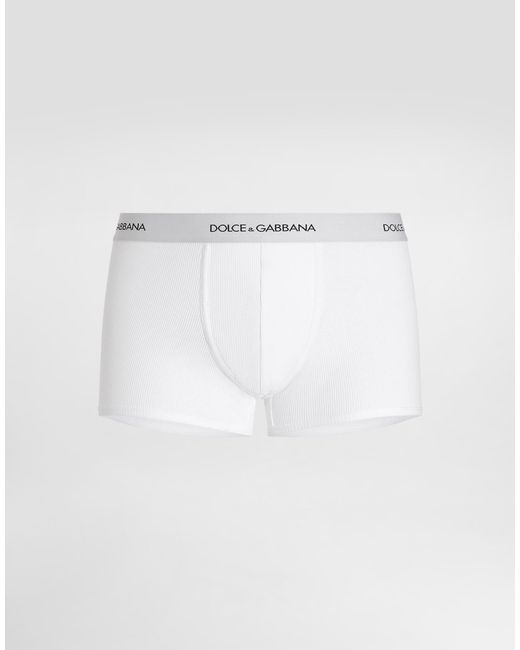 Dolce & Gabbana White Cotton Jersey Regular-Fit Boxers for men