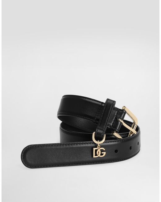 Dolce & Gabbana White Dg Charm Belt