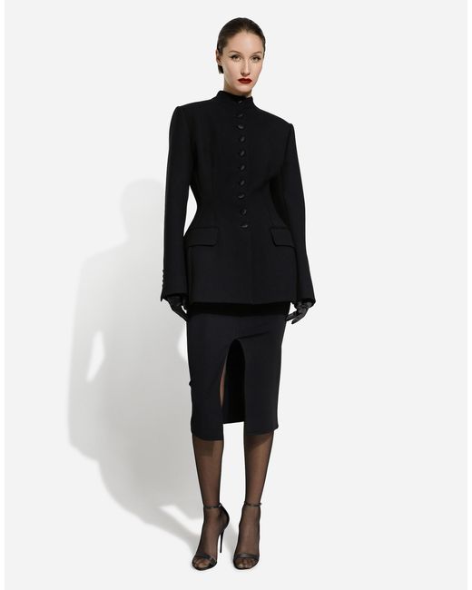 Dolce & Gabbana Black Peplum Blazer