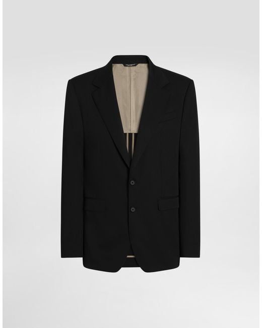 Dolce & Gabbana Black Taormina Single-Breasted Jacket for men