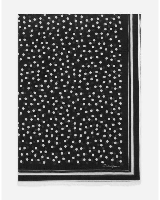 Dolce & Gabbana Black Sciarpa 135X200