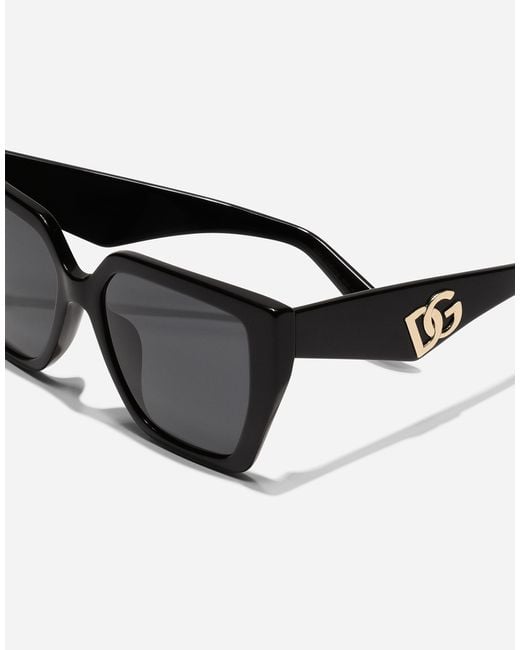 Dolce & Gabbana Black Dg Crossed Sunglasses