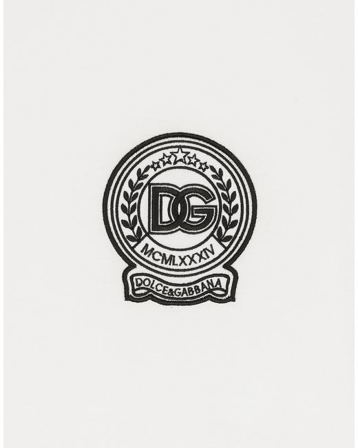Dolce & Gabbana メンズ ホワイト Cotton T-Shirt With Dg Logo 