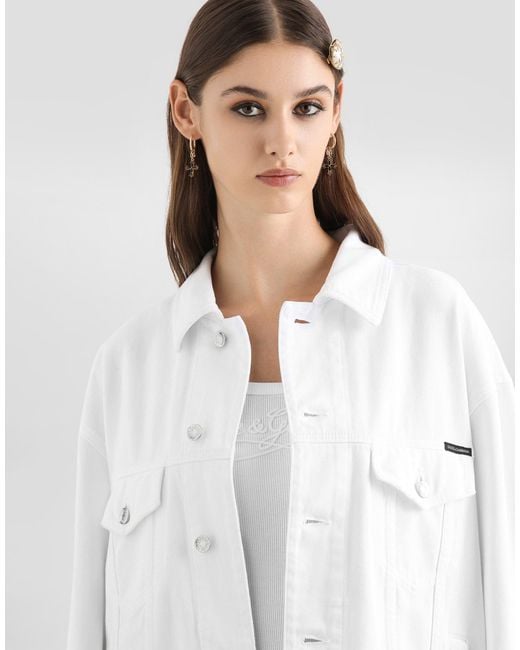 Dolce & Gabbana White Denim Jacket