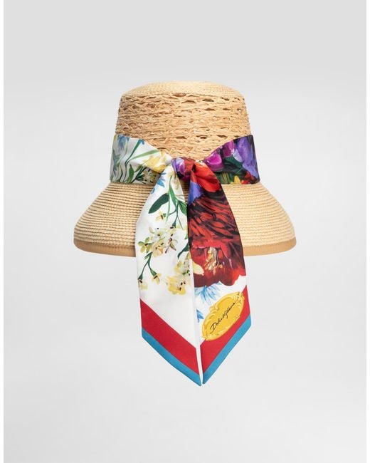 Dolce & Gabbana White Raffia Hat