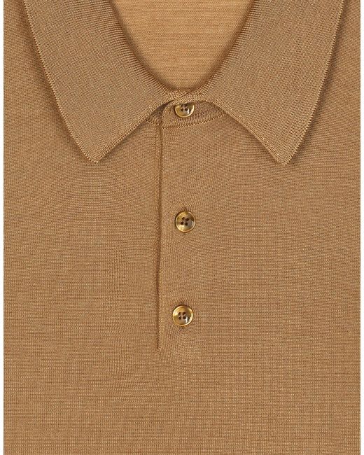 Polo De Cachemira Y Seda Dolce & Gabbana de hombre de color Brown