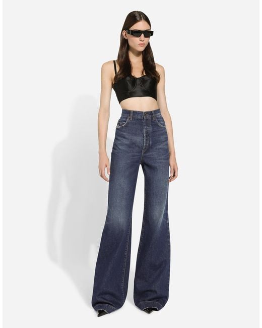 Dolce & Gabbana Blue Flared Denim Jeans
